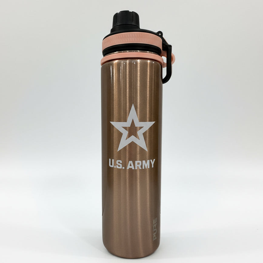 Rose Gold U.S. Army water bottle
