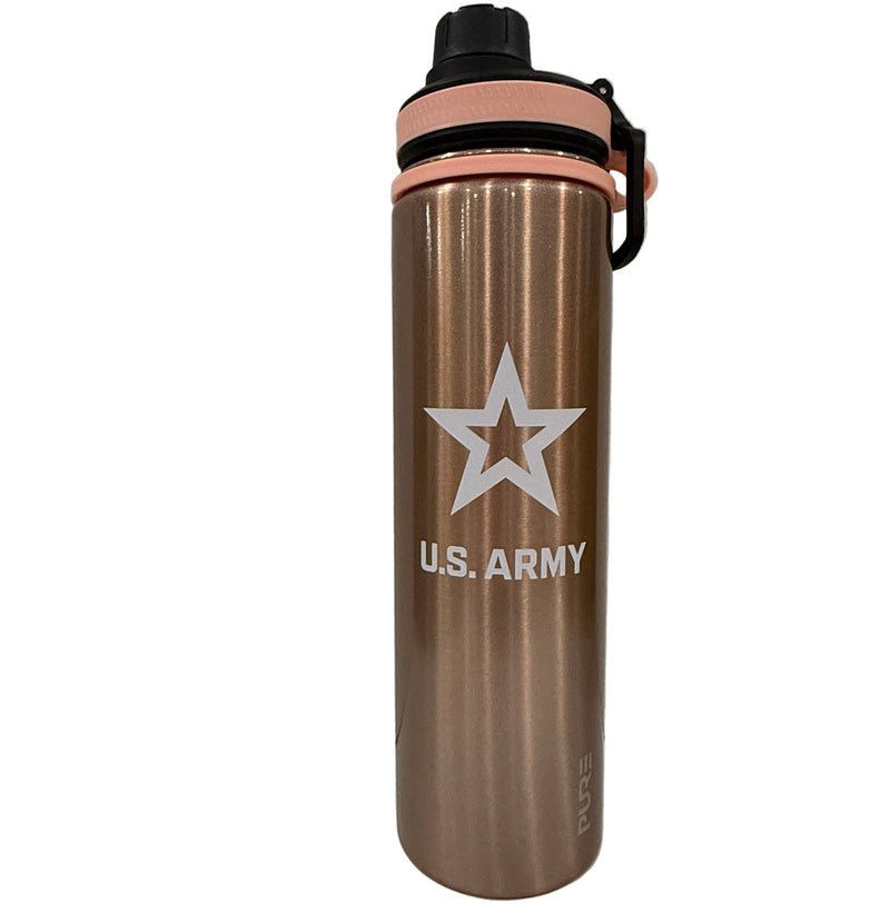 Rose Gold U.S. Army water bottle