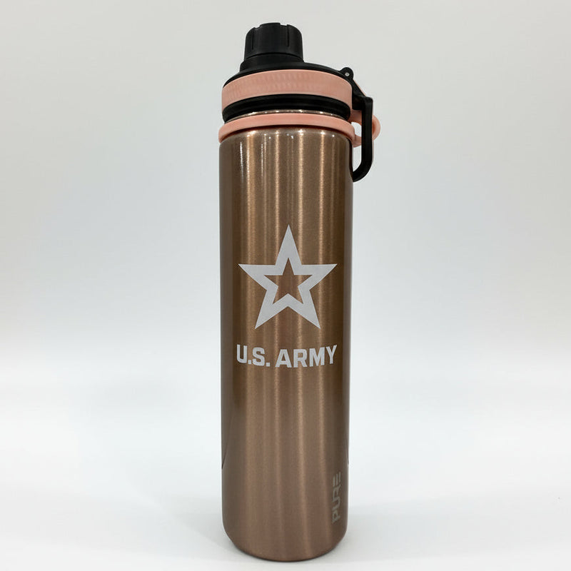 Rose Gold U.S. Army water bottle