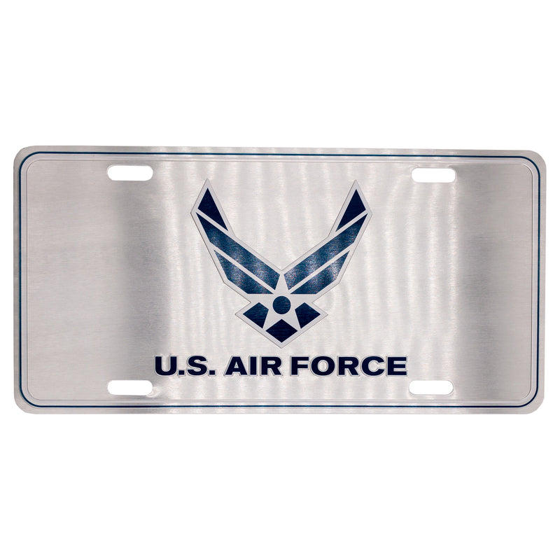 U.S. Air Force 12 x 6 (.7mm) Brushed License Plate - UNIFORMED®