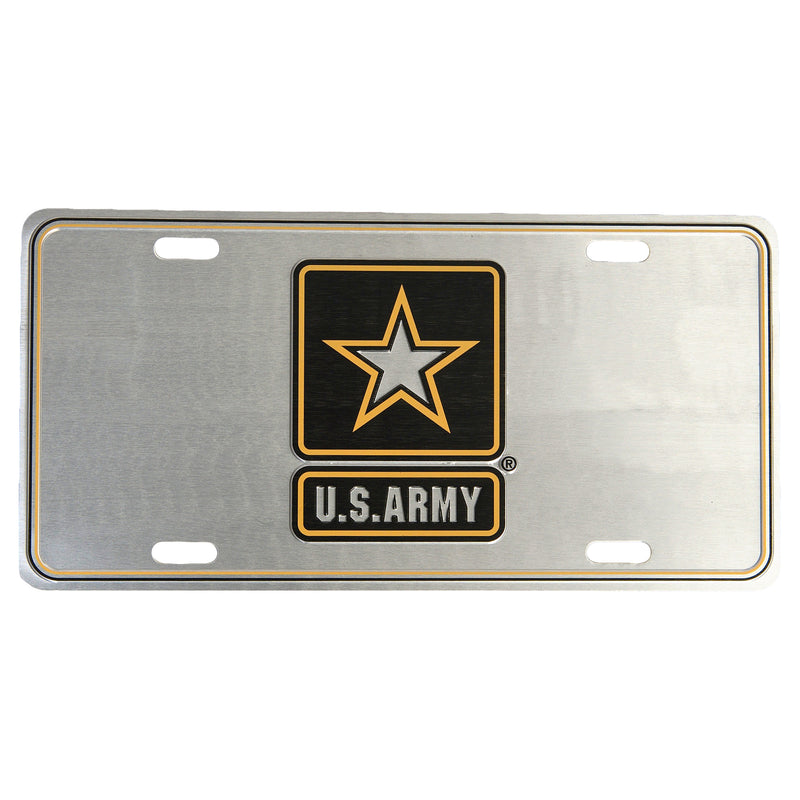 U.S. Army 12 x 6 (.7mm) Brushed License Plate - UNIFORMED®