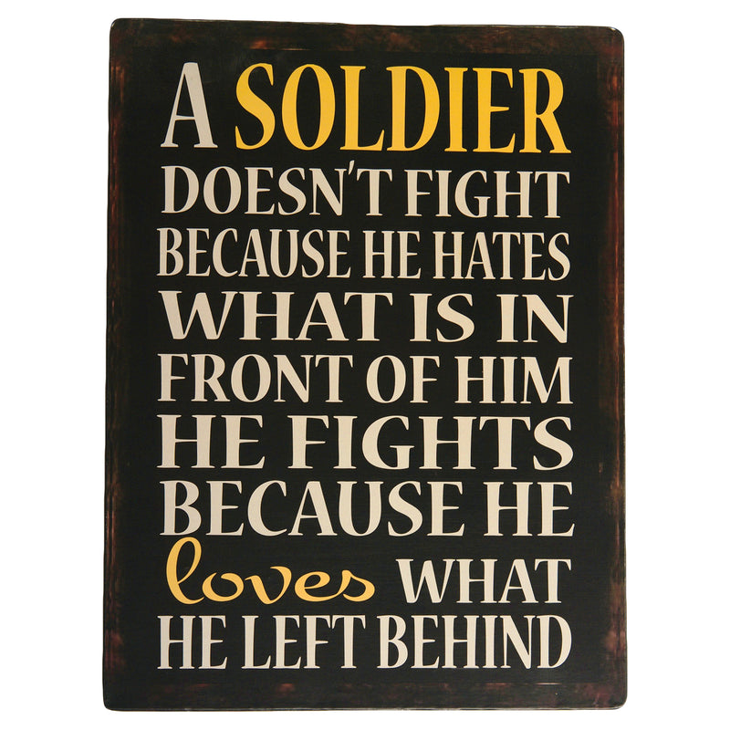 U.S. Military 13x10 Soldier doesnt fight Tin Sign - UNIFORMED®