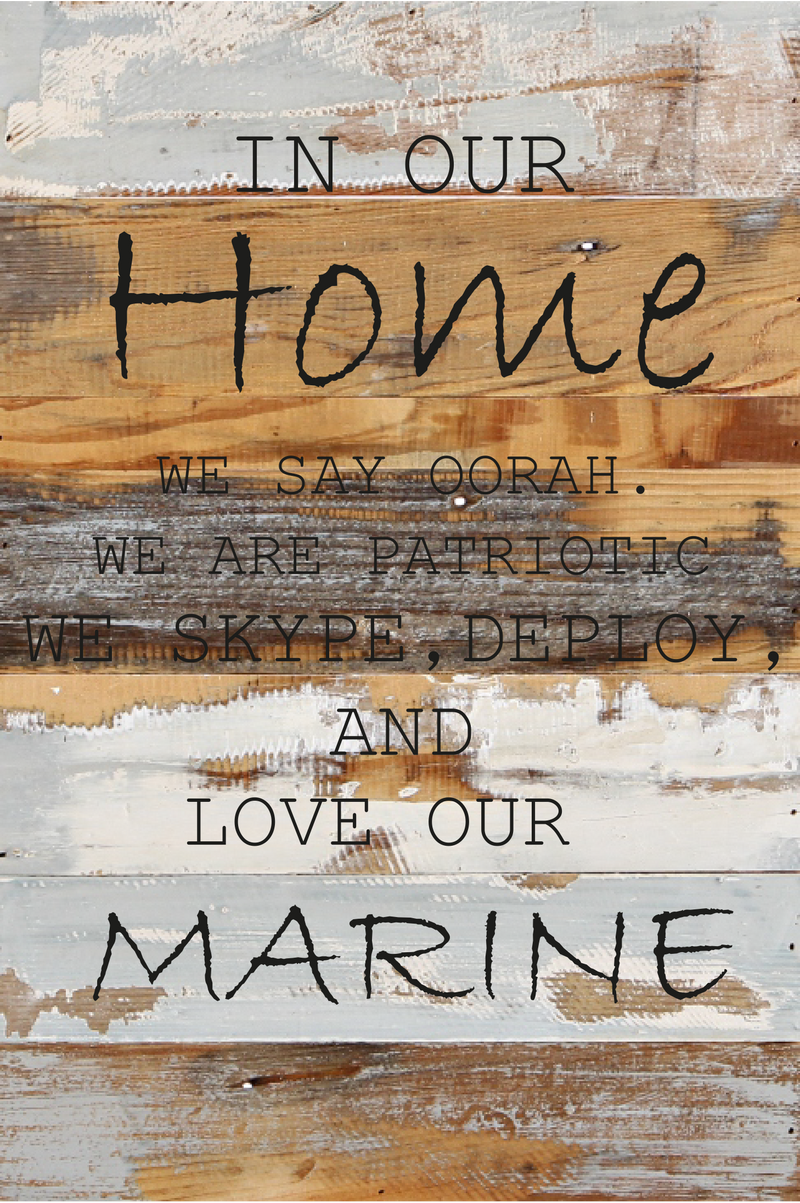12x18 IN OUR HOME WOOD SIGN - MARINES - UNIFORMED®
