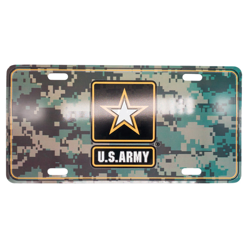 U.S. Army 12 x 6 (.7mm) Camo License Plate - UNIFORMED®