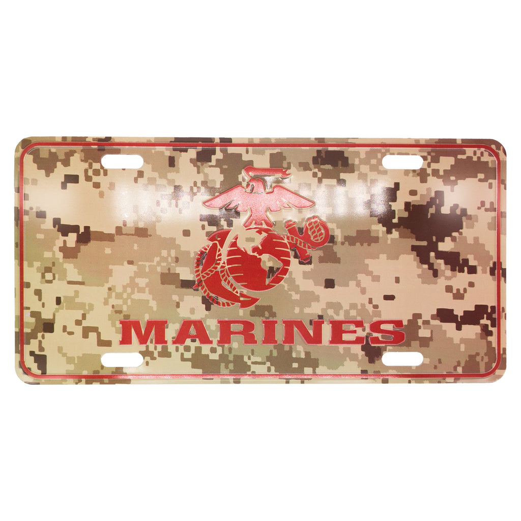 U.S. Marine 12 x 6 (.7mm) Camo License Plate - UNIFORMED®