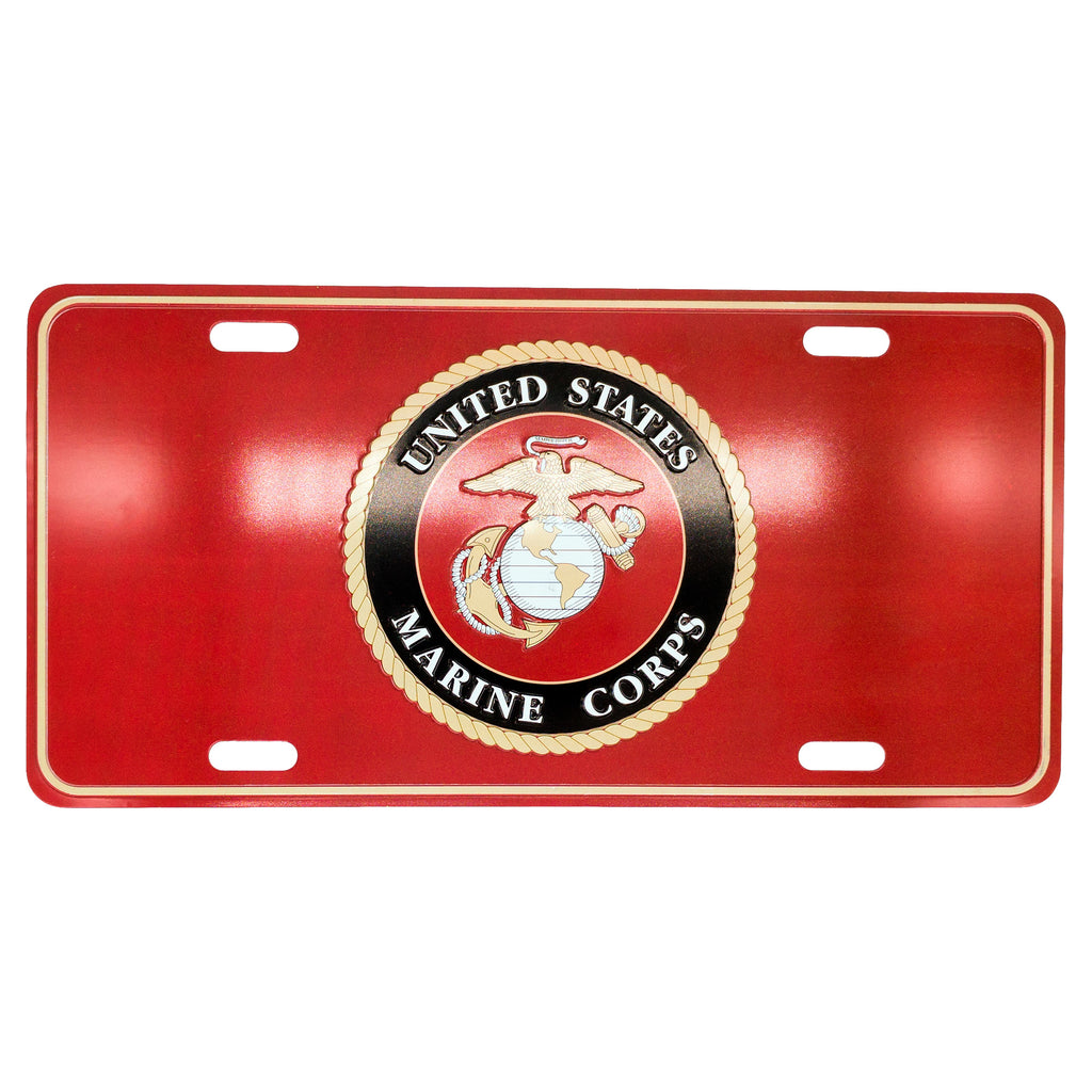 U.S. Marine 12 x 6 (.7mm) Emblem License Plate - UNIFORMED®