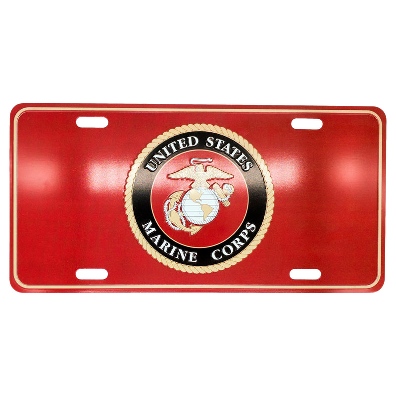U.S. Marine 12 x 6 (.7mm) Emblem License Plate - UNIFORMED®