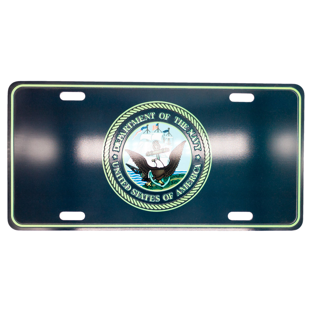 U.S. Navy 12 x 6 (.7mm) Emblem License Plate - UNIFORMED®