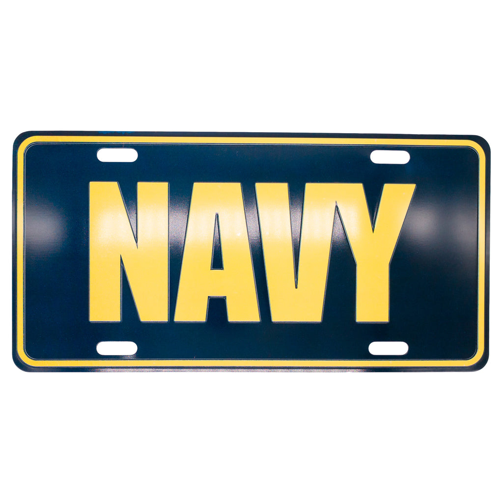 U.S. Navy 12 x 6 (.7mm) Gold Letter License Plate - UNIFORMED®